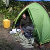 014 MINKEBE Inselberg Campement 2 Stephane Sortant de la Tente le Matin 13E5K3IMG_92312wtmk.jpg